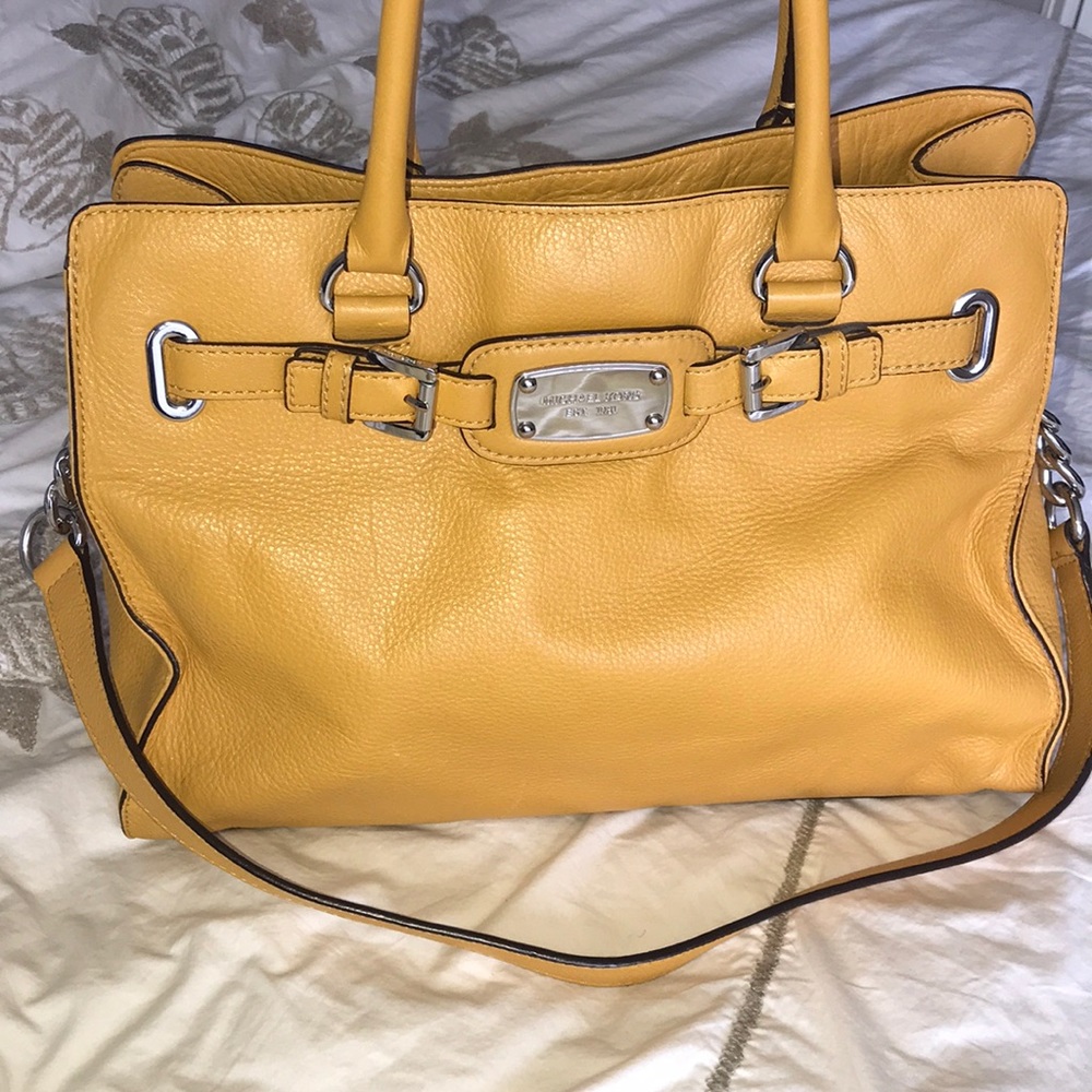 Michael Kors genuine leather bag in marigold